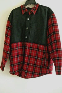 Chaqueta Para Hombre Talla Mediana Artesano Franela Roja Con Capucha Nueva - Imagen 1 de 2