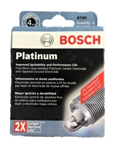BOSCH 6706 OE Fine Wire Platinum Spark Plug - Pack of 4 - FREE SHIPPING!!! - Picture 1 of 4