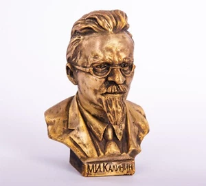Statua bronzo Mikhail Kalinin 7" sovietica URSS leader comunista statuina - Foto 1 di 6