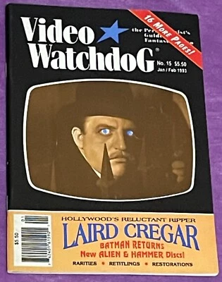 Video Watchdog Mag # 15 (Jan-Feb /1993 / Laird Cregar / Jason and the Argonauts) - Image 1 of 4