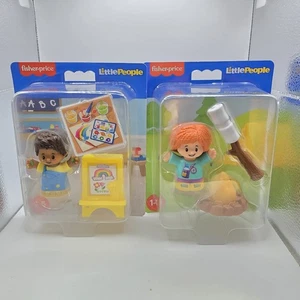 fisher-price lLittle People Set of 2 Let's Go Camping & Little Artist - Picture 1 of 2