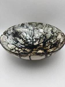 Große 10" Flechten glasierte Keramik Schüssel signiert Ellen B. - Bild 1 von 20