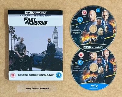 FAST & FURIOUS : HOBBS & SHAW - UK EXCLUSIVE 4K +  BLU RAY STEELBOOK (READ) - Image 1 of 4