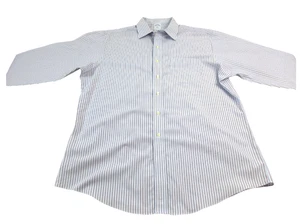 Camisa de vestir Brooks Brothers para hombre 17,5 varias rayas calce ajustado sin planchar abotonada - Imagen 1 de 7