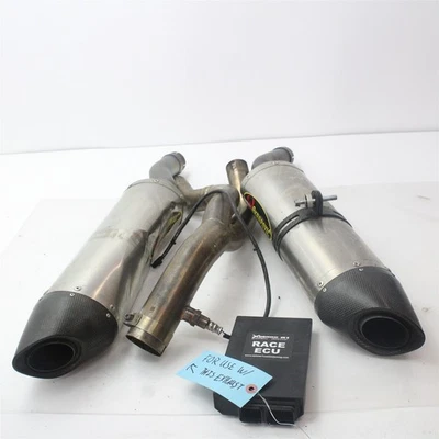 Silenciadores de escape deslizables Yamaha YZF R1 YZFR1 2007-2008 media ECU Foto 1 de 4