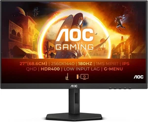 AOC Gaming Q27G4XD - 27 Inch Quad HD Monitor, 180 Hz, 1 ms, FreeSync. Prem., G-S - Picture 1 of 6