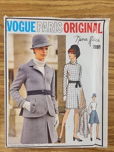 VOGUE PARIS ORIGINAL #2091 Nina Ricci "UNCUT" Pattern Size 14 Bust 36 - Picture 1 of 9