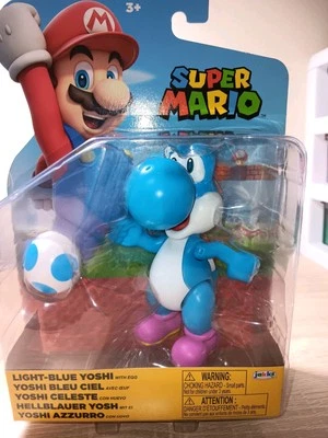 *БЕСПЛАТНАЯ ДОСТАВКА* 4 дюйма светло-голубой YOSHI: Super Mario World of Nintendo Jakks Pacific - Изображение 1 из 2