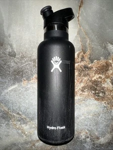 Hydro Flask 18oz Standard mouth black water bottle very good condition - Picture 1 of 2