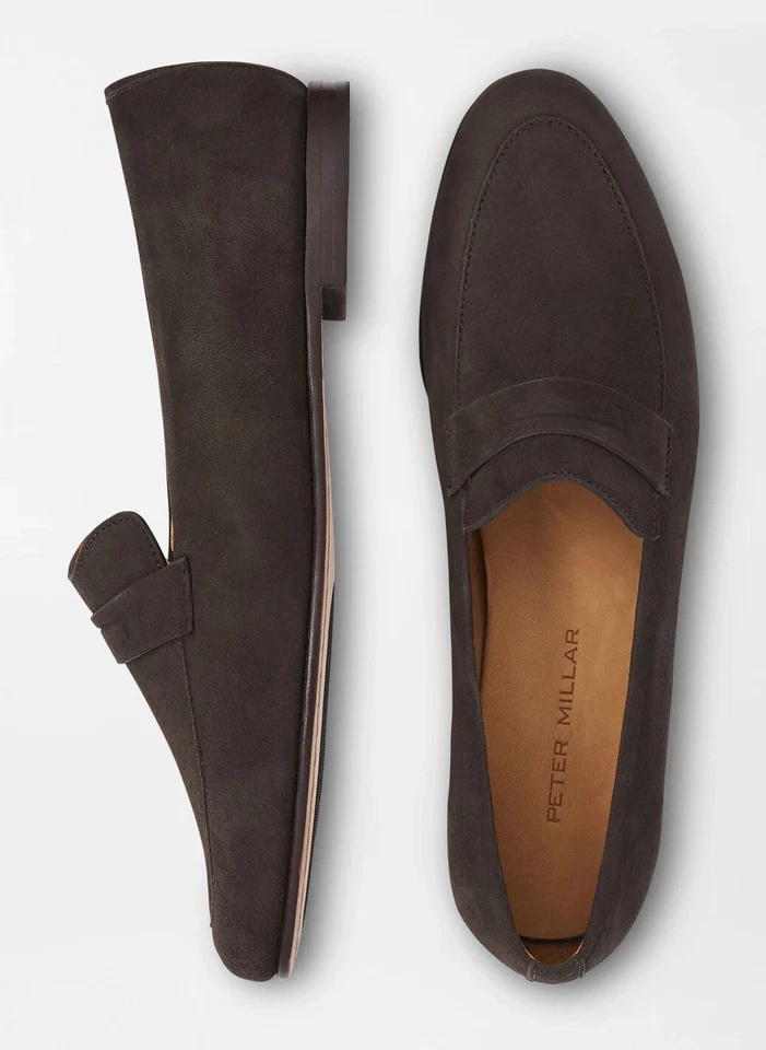 Новый Peter Millar Amble замши Penny мокасины женщин размер 8 PEPPERCORN HA14-4-19 - Изображение 1 из 1