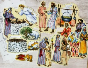 Abraham Isaac Jacob Esau Felt Figures for Flannel Board OldTestament Bible Story - Picture 1 of 3