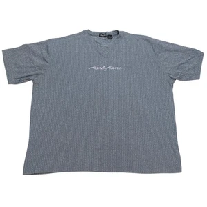 Vintage KARL KANI weiches T-Shirt grau V-Ausschnitt Rap Tee Gr. XL bestickt 90er Logo - Bild 1 von 11