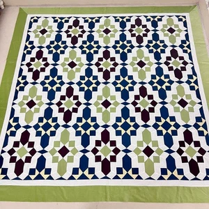 Handarbeit Bonnie Hunter Baumwollstoff Queen Size Patchwork Quilt Top/Topper - Bild 1 von 4