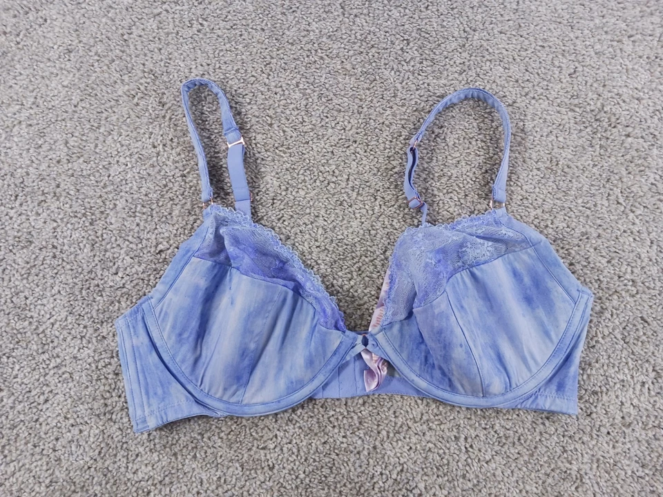 Savage X Fenty 38D Bra Watercolor Tie Dye Half Cup W/ Lace Polyester Blend - Image 1 of 4