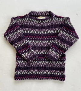 Vintage 100% Norwegian Wool Of Sweden Multicolor Patterned Sweater Small - Picture 1 of 7