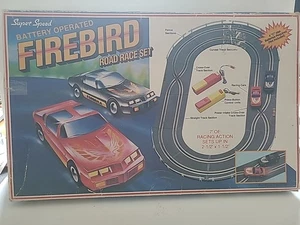 VTG Super Speed Battery Operated Road Race Car Set Firebird Formula No. 9910NF - Picture 1 of 15