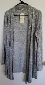 Prospect BLVD Women Gray Black Buttonless Cardigan Sz XL NEW with Tag - Picture 1 of 6