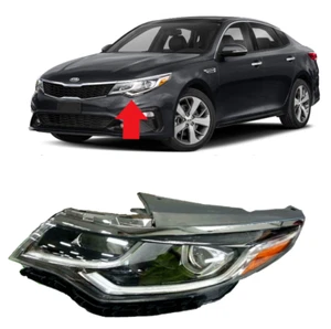 Left Driver Headlight for 2019 2020 Kia Optima American Built HALOGEN & LED DRL - Foto 1 di 5