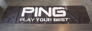 Ping Golf Banner Flag Black Big 2x8 feet Golfer Golf Course Pro Shop Clubs - Picture 1 of 4