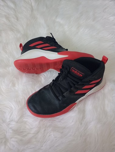 Scarpe basse Adidas ragazzo nere rosse sneakers basket taglia 4