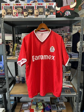Deportivo TOLUCA Futbol Club 13 Corona BANAMEX Soccer Home Jersey L Cover