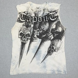 Camisa Tapout Para Hombres XL Blanca Sin Mangas Y2K Calaveras Águila MMA Gimnasio Tie Dye 🔥 - Imagen 1 de 10