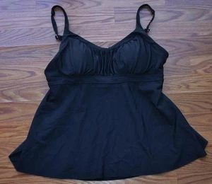 BUILD YOUR OWN SWIMSUIT 24W PEASANT BABYDOLL BOHO BAND SWIM CLASSIC BLACK 2X 24 - Picture 1 of 1