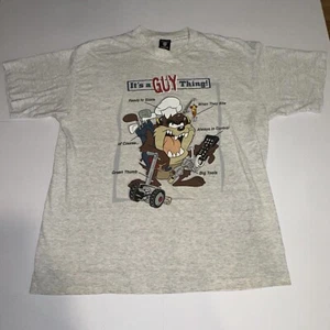 Vintage ITS A GUY THING Novelty Warner Brothers Graphic Shirt Adult XL USA Made - Picture 1 of 5
