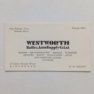 Wentworth Radio & Auto Supply Advertising Card Ink Blotter - Picture 1 of 2