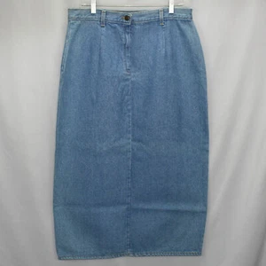 Hunt Club Denim Jeans Bescheidenheit Rock Gr. 18 hoch 15 Zoll Schlitz Made in USA - Bild 1 von 10
