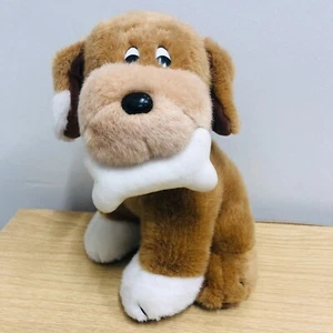 Seltener Vintage Hund mit Knochen 11 Zoll Sue Hall Plüschtier Commonwealth Toy Co 1987 sehr guter Zustand - Bild 1 von 14