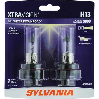 Sylvania Xtra Vision 9008 H13 65/55W Two Bulbs Headlight Replacement Made in USA - Image 1 of 4