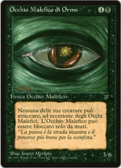 1 x Evil Eye of Orms By Gore - Legends - Italian - LP - Magic The Gathering -MTG - Image 1 of 1