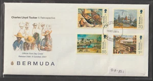 Bermuda FDC 2001 Scott 818-821 art paintings - Picture 1 of 1