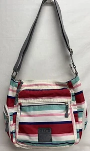 E.T.A Multicolor Zip Close Adjustable Crossbody Strap Pockets Card Slots Purse - Picture 1 of 6