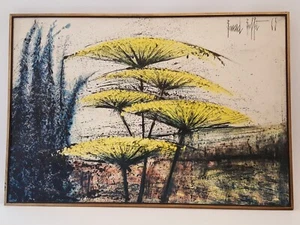 Vintage 1965 Bernard Buffet MCM Abstract Flower Print 22x32 Ombelles et Delphini - Bild 1 von 16