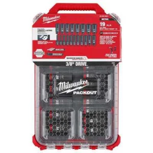 Milwaukee 49-66-6801 Shockwave 3/8"" Prese a percussione - Set di 19 pezzi, rosso - Foto 1 di 1
