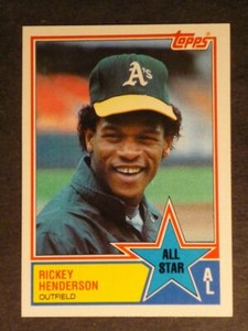 1983 Topps All Star Rickey Henderson #391 Athletics NM/MT OR BETTER 002