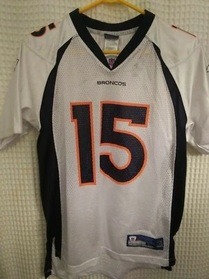 Camiseta deportiva juvenil NFL Tim Tebow #15 Denver Broncos Reebok talla L (14-16) grande blanca Foto 1 de 4