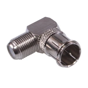 Winkel Adapter F Stecker (Schnell) auf F Buchse Verbinder Kupplung Quick Kabel - Picture 1 of 1