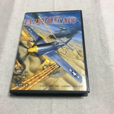 Fire Mustang Mega Drive MD Genesis Taito Used Japan Shooter Boxed Tested 1991 - Image 1 of 4
