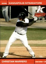 2008 Kannapolis Intimidators 2nd Half Multi-Ad #22 Christian Marrero Hialeah FL