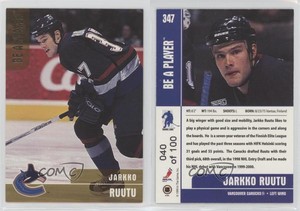 1999-00 ITG Be A Player Memorabilia Gold /100 Jarkko Ruutu #347 Rookie RC