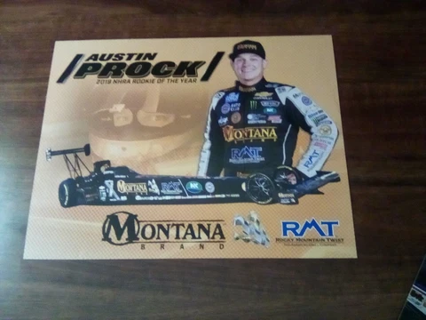 2022 AUSTIN PROCK "MONTANA BRAND" TOP FUEL NHRA POSTCARD Cover