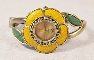 Decree Armreif SONNENBLUME Uhr Antik Stil neue Batterie - Bild 1 von 11