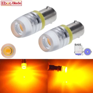 2Pcs BA9S T11 T4W LED Car Indicator Side Wedge Turn Signal Light Bulbs Amber 6V - Picture 1 of 6