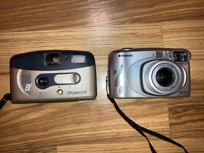 2 Polaroid Cameras Power Zoom 35mm Point & Shoot Film Camera Tested Working - Image 1 of 2