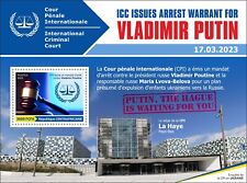 ICC Issues Arrest Warrant for Vladimir Putin MNH Stamps 2023 Central African S/S