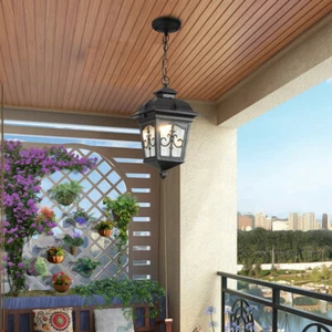 Outdoor Pendant Light Yard Lamp Garden Ceiling Light Balcony Chandelier Lighting - Picture 1 of 8