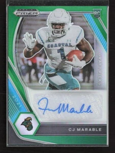 2021 Panini Prizm Draft Picks Collegiate #DPA-CJM CJ Marable Green RC Auto - Picture 1 of 2